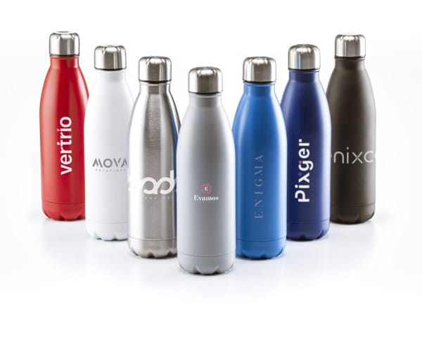 water bottle giveaway idea at trade show