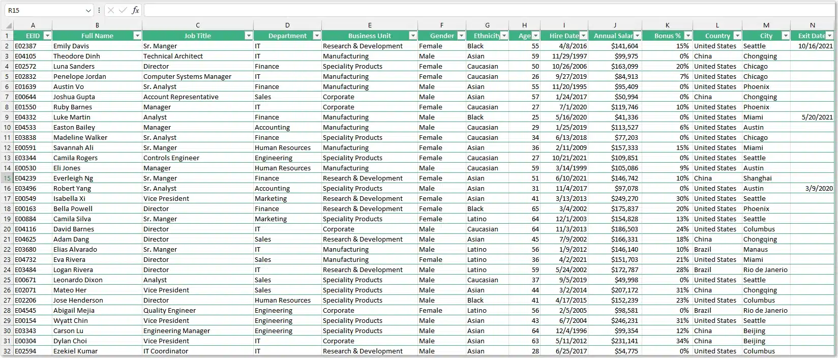 data list headshot booth